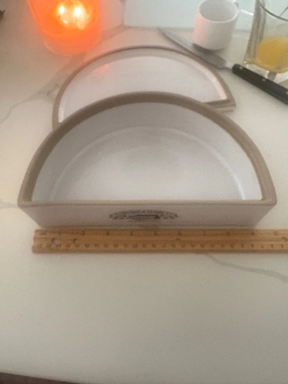 Tuxford & Tebbutt Stilton Cheese Vintage Ceramic Dish half moon